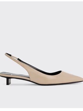 Pierre Hardy Cream Slingback Flats with Black Insole and Heels Size 38.5